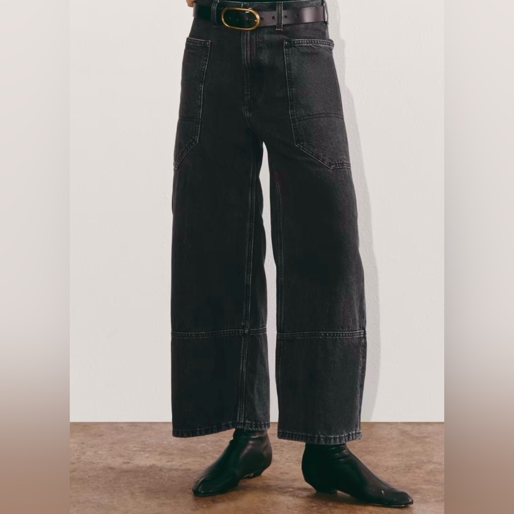 Way-High® Gardener Cropped Jean - High Rise Wide-Leg Utility Style 26 Regular